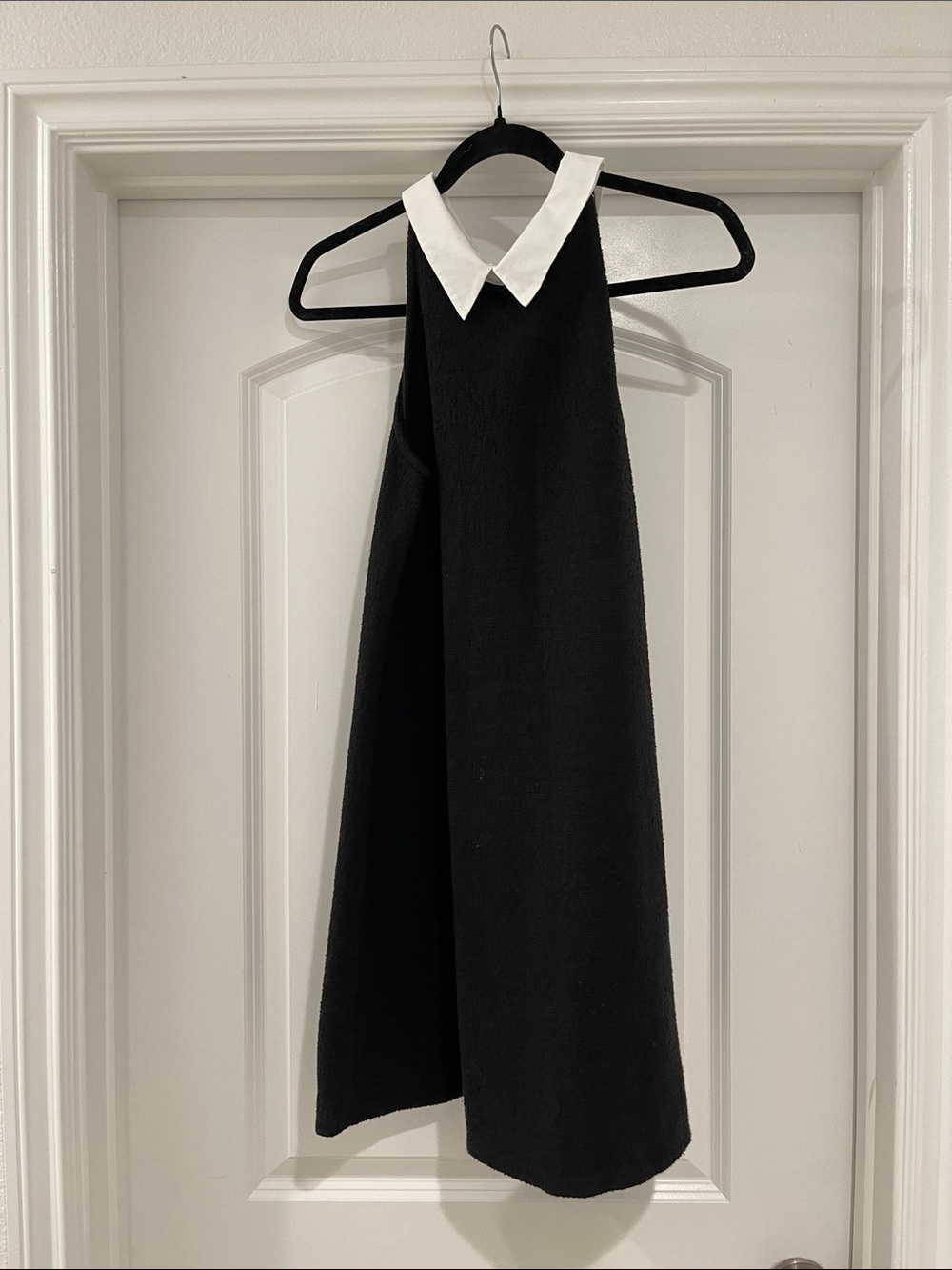 Zara Black Women’s Mini Dress with White Collar